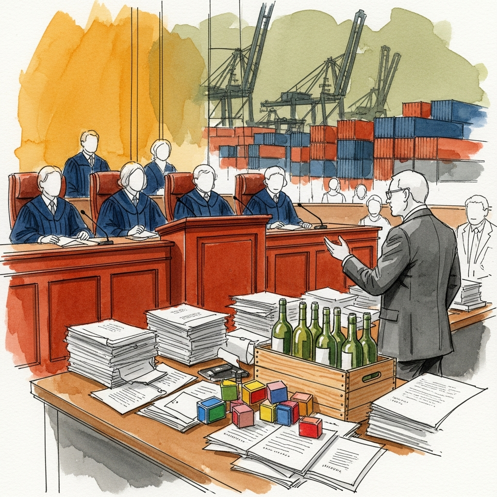 Illustration for Learning Resources, Inc., et al., Petitioners v. Donald J. Trump, President of the United States, et al.